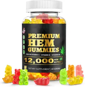 Premium Hem Gummies Pure Natural 12000 mg ricco di vitamina C, E E B6 integratore alimentare per il cervello migliora la memoria E l'attenzione