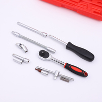 Vente directe usine – Kit d'outils combinés 46 pièces en acier inoxydable avec cliquet et douilles, mallette rigide pour voitures et usage domestique