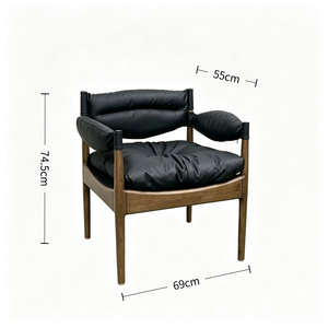 Fauteuil à bascule traditionnel de luxe <span class=keywords><strong>Letao</strong></span> Tao en cuir ciré, rembourré et recouvert de tissu, surdimensionné et confortable, pour la maison - Product Image 6