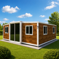 Maison modulaire préfabriquée extensible sur mesure avec cuisine, chambre et salle de bain pour l'hébergement en station balnéaire ou en camping