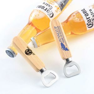 Lot de décapsuleurs en acier personnalisés en gros, décapsuleurs en bois pour barman, coffret cadeau gravé pour mariage, fête, maison, cuisine, bar - Product Image 3