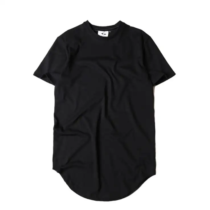 Fashion Men Extended T Shirt Longline Hip Hop Tee Shirts Women Swag Clothes Harajuku Rock Tshirt