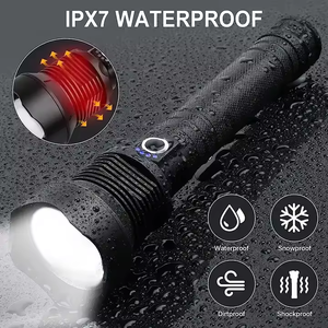 Lampes de poche tactiques LED rechargeables super lumineuses de qualité industrielle, 25000 lumens, 5 modes et étanches IPX7, 80X - Product Image 5