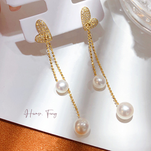 <span class=keywords><strong>Pendientes</strong></span> colgantes <span class=keywords><strong>de</strong></span> corazón <span class=keywords><strong>de</strong></span> diamante <span class=keywords><strong>de</strong></span> 18K para mujer, aretes <span class=keywords><strong>de</strong></span> <span class=keywords><strong>perlas</strong></span> <span class=keywords><strong>de</strong></span> agua dulce, aretes largos ajustables con borla para primavera <span class=keywords><strong>y</strong></span> uso diario - Product Image 3