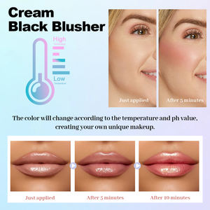 Haute Pigment PH Magique Noir <span class=keywords><strong>Blush</strong></span> Palette Logo Personnalisé Joues Lèvres Maquillage Crème Noir Couleur Changeante <span class=keywords><strong>Blush</strong></span> Marque Privée - Product Image 3