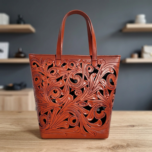 Bolso de Mano de Cuero Genuino para Chicas a la Moda, con Cierre, Impermeable, Gran Capacidad, Ligero, Ecológico, Diseño Personalizado con Grabado - Product Image 4