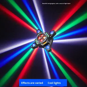 Rayo de luz láser de ojo de abeja de cuatro brazos Barra pequeña Atmósfera KTV Flash Light Seis en uno Luz con cabezal móvil Transfronterizo DMX512 LED - Product Image 4