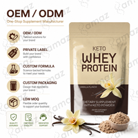 Poudre de protéines de lactosérum Keto à faible teneur en glucides, supplément nutritionnel sportif, saveur personnalisée, fabricant OEM