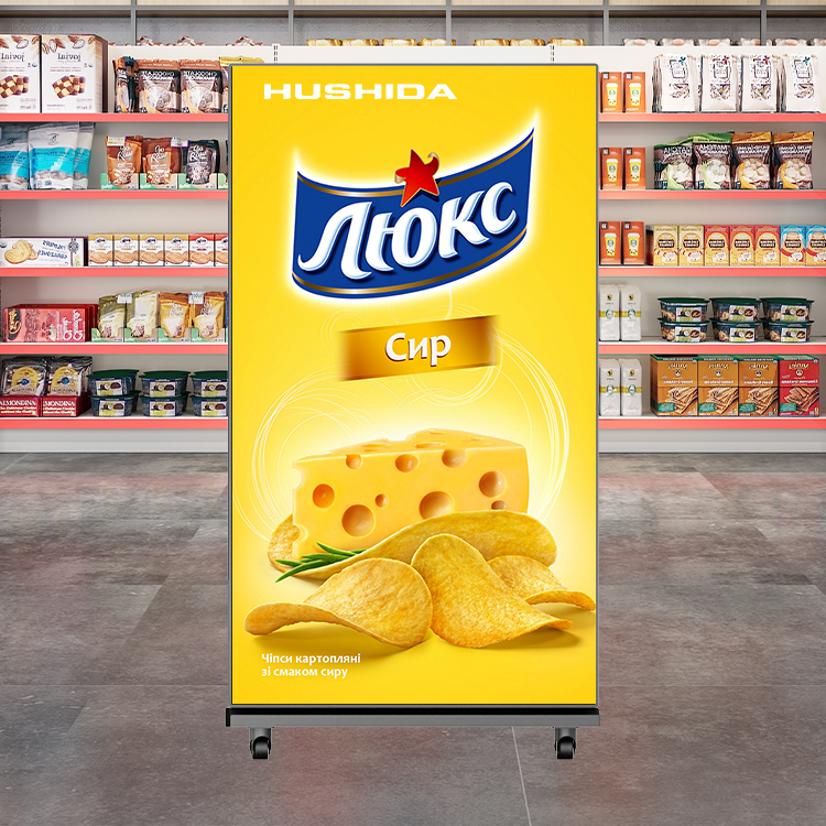 Напольные цифровые вывески и витринная оконная система, ЖК-экран, тотемные киоски, 85 дюймов, внутреннее рекламное игровое оборудование