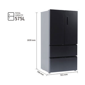 571L Haute Qualité Multi Air Flow R600a Porte Française Réfrigérateur Luxueux Plafonniers Réfrigérateur Avec Portes Françaises - Product Image 6