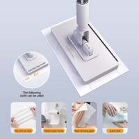 Serpillière automatique pour vadrouille plate, remplacement de la poussière de fenêtre, recharge de tête d'essuie-tout, tissu non tissé, tampon plat jetable pour vadrouille