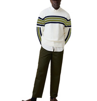 Pull en tricot à col rond en coton doux de qualité supérieure, léger, décontracté, confortable et ajusté pour l'été
