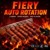Support de rôtissoire à kebab en gros, 7 brochettes, moteur électrique, rotation automatique, barbecue extérieur, personnalisable OEM