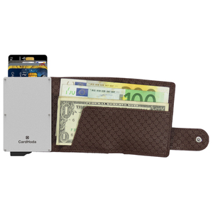 Portefeuille en aluminium et PU CardHoda, motif X, blocage RFID, porte-cartes 4-6 cartes, court, unisexe - Product Image 1