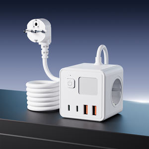 Huishoudelijke multifunctionele USB-aansluiting Buitenlandse handel Export Poreuze schakelaar Bedrading Energiecentrale Europese standaard plug-in paneel - Product Image 1