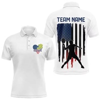 Polo de pickleball personnalisé avec logo, grande taille, OEM, pour hommes, séchage rapide, évacuation de l'humidité, respirant, vêtements de sport pour uniforme d'équipe, vente en gros