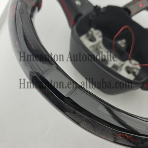 Volant de direction en cuir perforé en fibre de carbone forgée avec LED pour Dodge Challenger – Nouveaux produits - Product Image 5