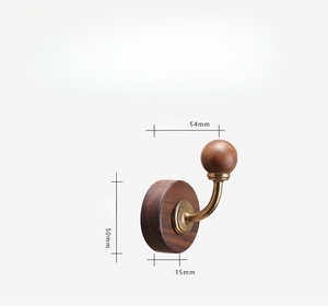 Có thể điều chỉnh hợp kim kẽm lỗ duy nhất tường móc Walnut Bath phần cứng thiết lập cho phòng tắm phòng khách sang trọng ngăn kéo bên ngoài ngoài trời - Product Image 2