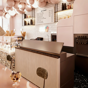 Boulangerie d'énormes arceaux : comptoir ouvert, présentoirs à plusieurs niveaux et intégration avec LED - Product Image 5