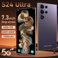S24 Ultra Móvil 5G 7.3 Pulgadas 7000 mAh 16 GB 1 TB Pantalla Completa Teléfono Inteligente Económico Desbloqueado Versión Global