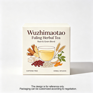 Bolsitas de Té de Hierbas con Rodajas de Radix <span class=keywords><strong>Fici</strong></span> Hirtae, Poria Cocos, Frijol Adzuki, Semilla de Coix y Piel de Mandarina Seca para Apoyo Digestivo - Product Image 1