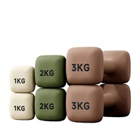 Haltères à poids fixe, paire assortie, tête carrée, haltères en fonte solide, équipement de gym, 1-5 kg, haltères de fitness
