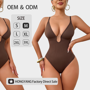 Custom OEM/ODM Women's Waist Shaper Lightweight Shapewear Adjustable Straps Bodysuit <strong>Tummy</strong> <strong>Control</strong> Butt Lifting Body Shaper - Product Image 1