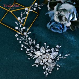 ที่คาด<span class=keywords><strong>ผม</strong></span>ไข่มุกหรูหรา YouLaPan สำหรับ<span class=keywords><strong>เจ้าสาว</strong></span>งานแต่งงาน เครื่องประดับผมโลหะผสมรูปดอกไม้ประดับเพชรเทียม เครื่องประดับผมสำหรับงานเลี้ยง HP937 - Product Image 4