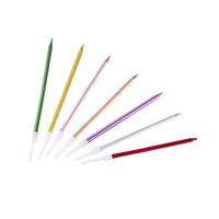 Hochwertige 6 teile/beutel bunte lange runde Rod Geburtstags kerze Hochzeit Geburtstags kerze Party Kuchen Dekoration Faden Kerze