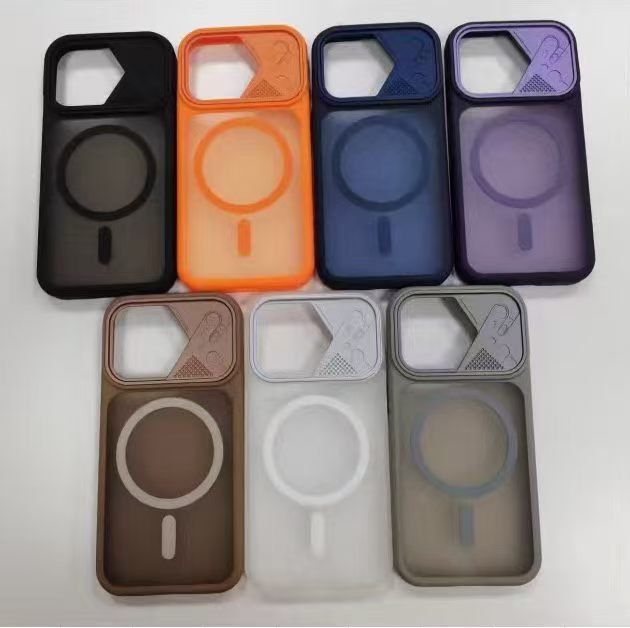 Mens Skin-Feel 2-in-1 Armor Thermoplastic Elastomer Spray-Crafted Phone Case for 17/18 Pro Max Detachable Lens Frame