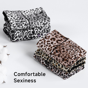 <span class=keywords><strong>Intimo</strong></span> Femminile di Qualità Personalizzato a Vita Media con Stampa Leopardata Controllo Pancia Copertura Totale Elastico Taglie Forti - Product Image 3