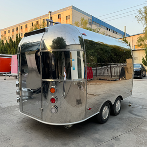 Remolque de Comida de Acero Inoxidable, Carrito de Venta de Alta Calidad para Snacks, Dulces y Papas Fritas, Resistente a la Corrosión, para Uso en Exteriores - Product Image 5