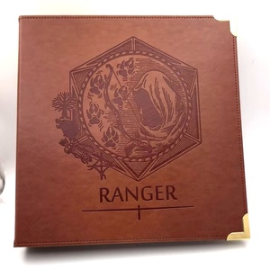Porte-documents classique en cuir PU marron A4 avec logo gaufré sur toute la surface – Fournitures de bureau - Product Image 1