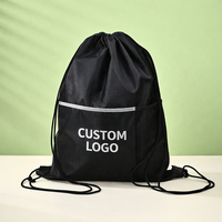 Cadeaux promotionnels, sac à dos à cordon de serrage imperméable avec doublure en polyester, sac de sport pour la salle de sport
