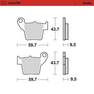 Moto Master per Honda CRF 250R 04-25 da sella da corsa posteriore - Product Image 1