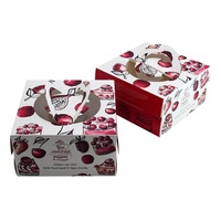 Boîte à gâteau transparente personnalisée en gros de 6, 8, 10, 12 pouces avec fenêtre, boîte d'emballage en papier de luxe pour cupcakes et pâtisseries avec poignée