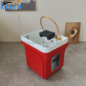 Kisen Bac de lavage de luxe pour salon de coiffure et spa, avec raccordement de tuyauterie, circulation d'eau et couleur personnalisable - Product Image 4