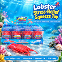 Jouet sensoriel anti-stress en forme de homard, boule compressible et craquante, nouveauté, boîte surprise, cadeau, fête