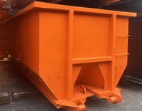 Conteneur de recyclage des déchets sur mesure, grande capacité, robuste, pour la construction industrielle, conteneur à roulettes