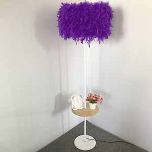 Lámpara de Pie Moderna con Pluma Roja, Pantalla de Cúpula, Base de Acero Inoxidable, LED E26, Luz Blanca Cálida de 3500K, Regulable, CRI 90, Residencial - Product Image 4