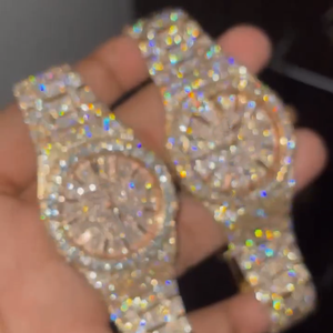 Relojes personalizados de lujo completamente Iced Out Moissanite Pass Diamond Tester Hip Hop Bust Down Diamond Relojes mecánicos - Product Image 1