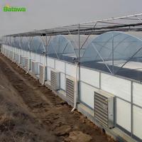 Serre en verre intelligente à structure plastique pour jardin et ferme, avec ventilation, refroidissement, chauffage et véranda