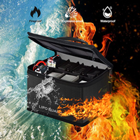 Estuche organizador de batería de litio con cremallera de gran capacidad, personalizado, negro, a prueba de explosiones e ignífugo, bolsas y estuches para usos especiales