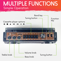 Px-149 Eletree Double 4 pistes pont de bande Mp3 Micro Audio stéréo Mini Lecteur Radio Cassette Cd magnétophone Lecteur Radio