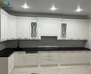 Set di unità da cucina in Vietnam design moderno pannello in legno di pino maniglia Custom cucina contenitore etiopian Birr Set da cucina per la casa - Product Image 6