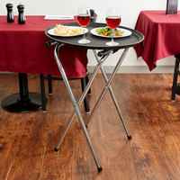 Support de plateau double chromé pliable