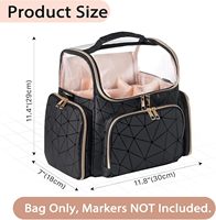 Vente en gros Grand Marqueur de rangement Organisateur Étui Étanche PU Stylo Organisateur Sac Cas avec fermeture à glissière