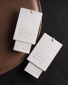 Étiquettes de prix en papier gaufré personnalisées écologiques, colorées, pour vêtements, chemises, chaussures, sacs – Vente en gros spéciale - Product Image 3