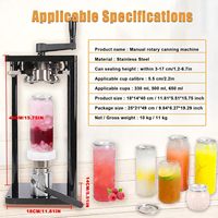 Scelleuse manuelle portable de haute qualité, légère, à engrenages, économe en énergie, pour canettes de boissons et de produits divers