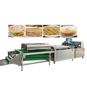 Kommerzielle industrielle automatische flache Maschine Mexiko Chapati Tortilla Roti arabisches Brot Roti Herstellungsmaschine